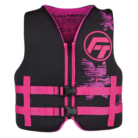 Full Throttle Qualifies for Free Shipping Full Throttle Youth Rapid Dry Life Jacket Pink/Black #142100-105-002-22