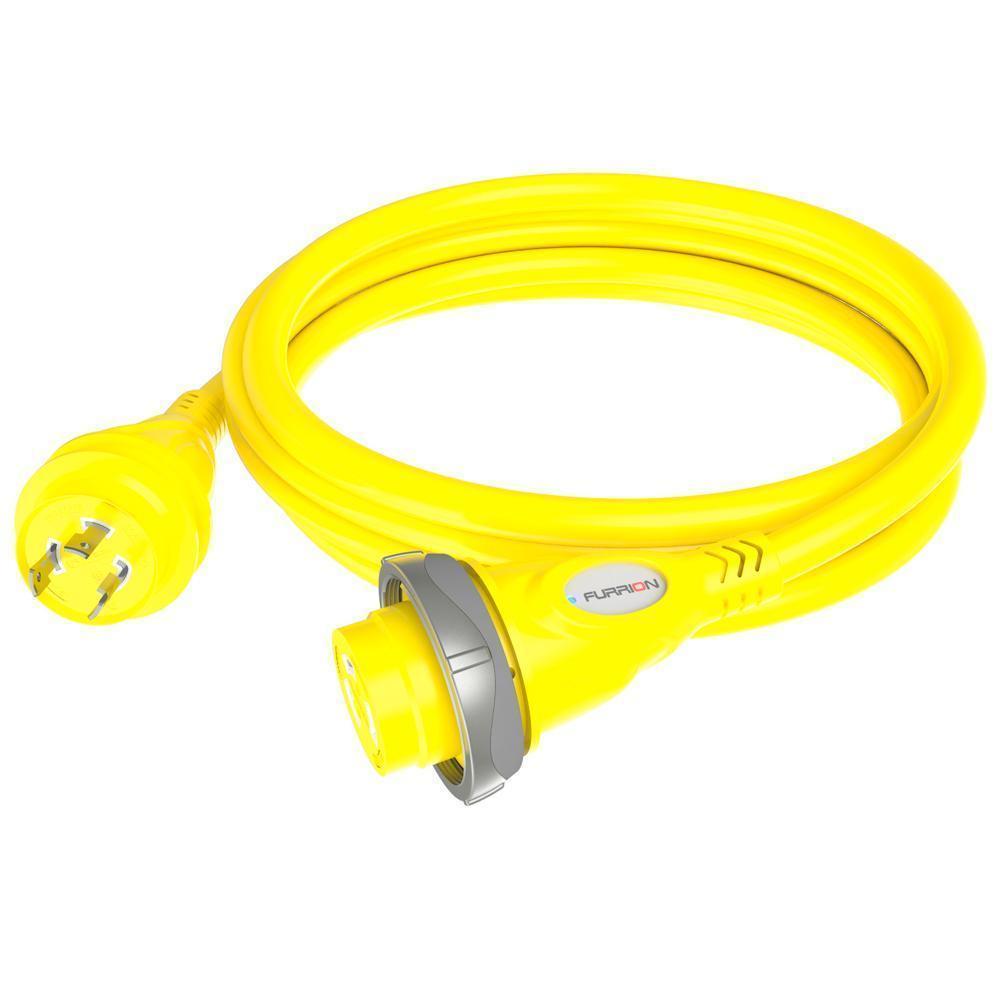 Furrion 30a 125v Marine Cordset 25' Yellow with LED #F30P25-SY