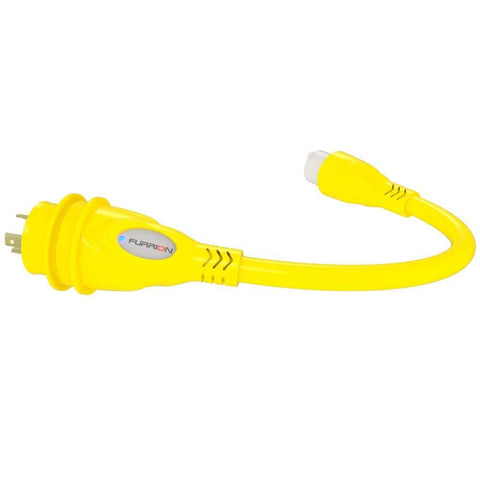 Furrion Qualifies for Free Shipping Furrion Pigtail Adapter 15a Female to 30a Male with LED #FP1530-SY