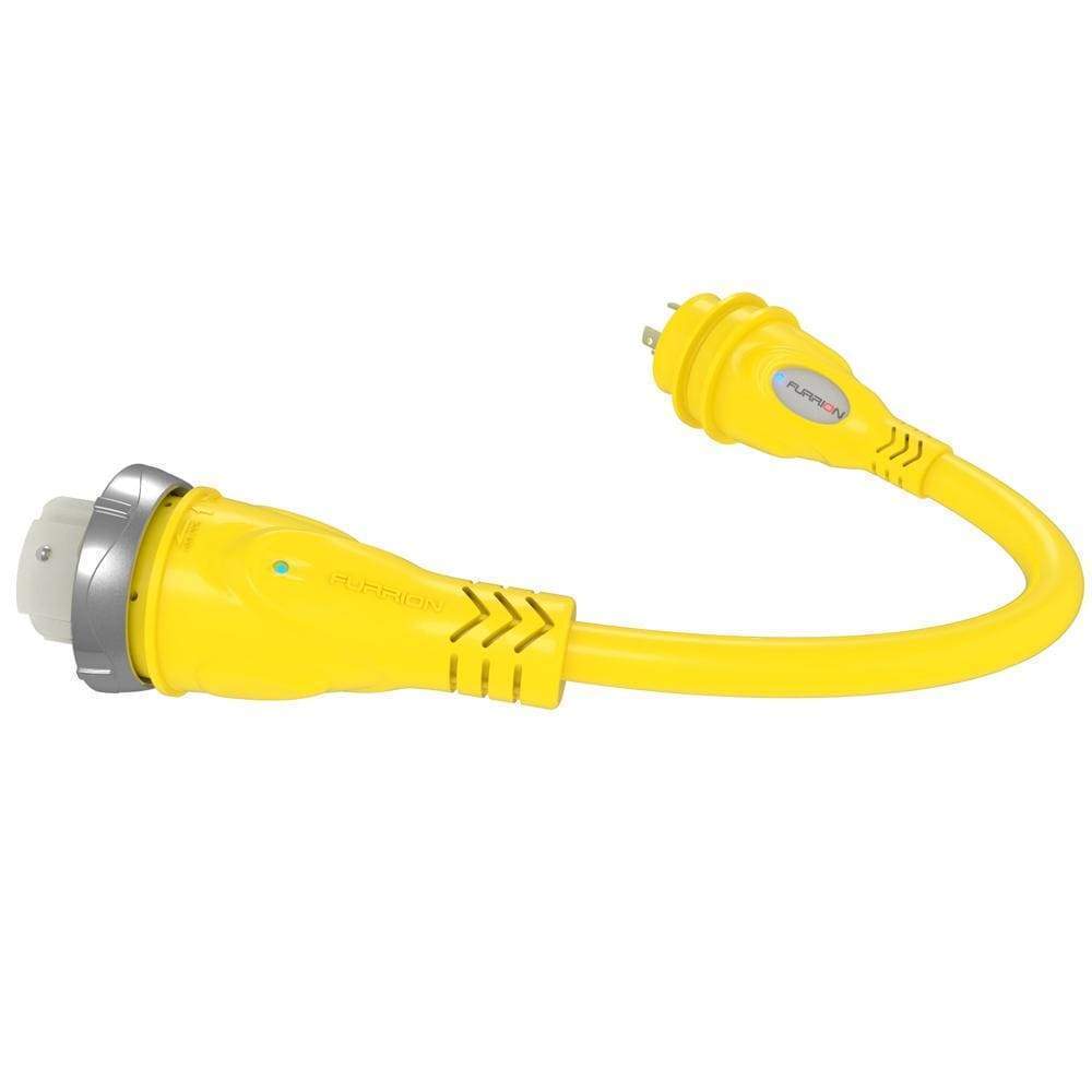 Furrion Pigtail Adapter 50a 125v Female to 30a Male LED #FP5030-SY