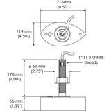 Furuno SS 1kW Transducer with Temp and Block #556TID-HDD