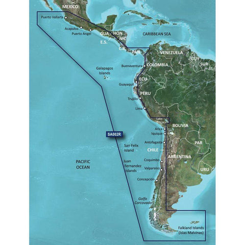 Garmin Qualifies for Free Shipping Garmin BlueChart G2 Vision VSA002R S America West Coast #010-C1063-00