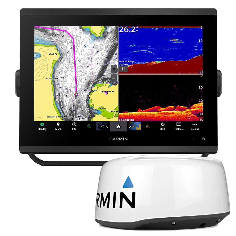 Garmin Qualifies for Free Shipping Garmin GPSMAP 1243xsv Combo GPS/Fishfinder GN+ GMR 18HD+ #010-02367-80