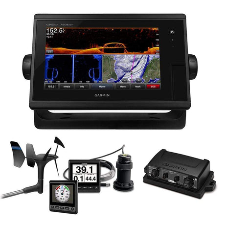 Garmin Qualifies for Free Shipping Garmin GPSMAP 7608xsv Sail Plus Pack Wind/Depth/Speed #010-01305-13SPP