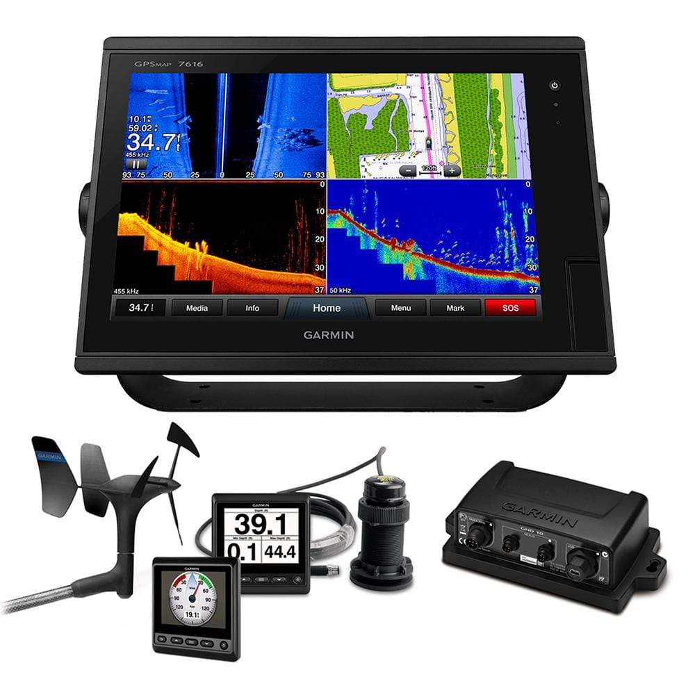Garmin Qualifies for Free Shipping Garmin GPSMAP 7616 Sail Plus Pack Wind/Depth/Speed #010-01402-11SPP