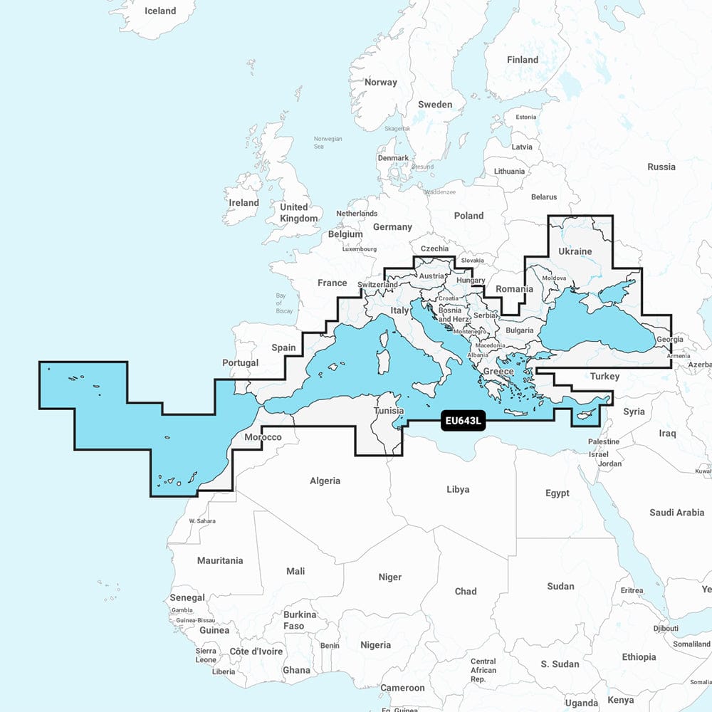 Garmin Qualifies for Free Shipping Garmin Navionics+ NSEU643L Mediterranean & Black Sea #010-C1272-20