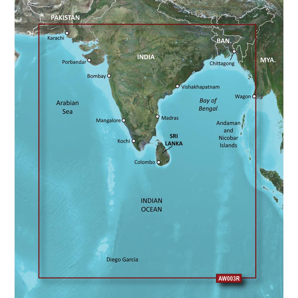 Garmin Qualifies for Free Shipping GARMIN VAW003R Indian Sub Continent Bluechart G2 Vision #010-C0755-00