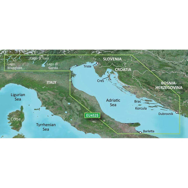 Garmin Qualifies for Free Shipping Garmin VEU452S Adriatic Sea North Coast SD Card #010-C0796-00