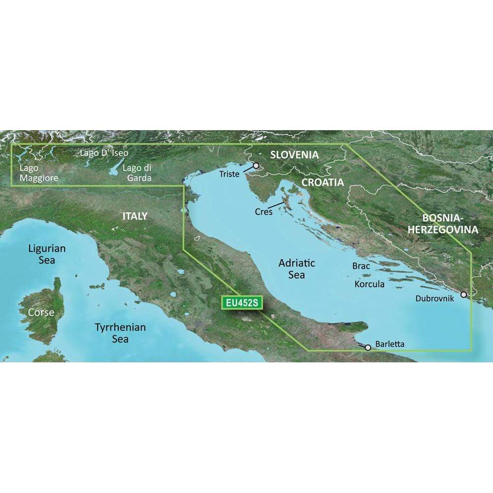 Garmin Qualifies for Free Shipping Garmin VEU452S Adriatic Sea North Coast SD Card #010-C0796-00