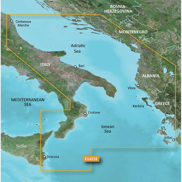 Garmin Qualifies for Free Shipping Garmin VEU453S Adriatic Sea South Coast SD Card #010-C0797-00