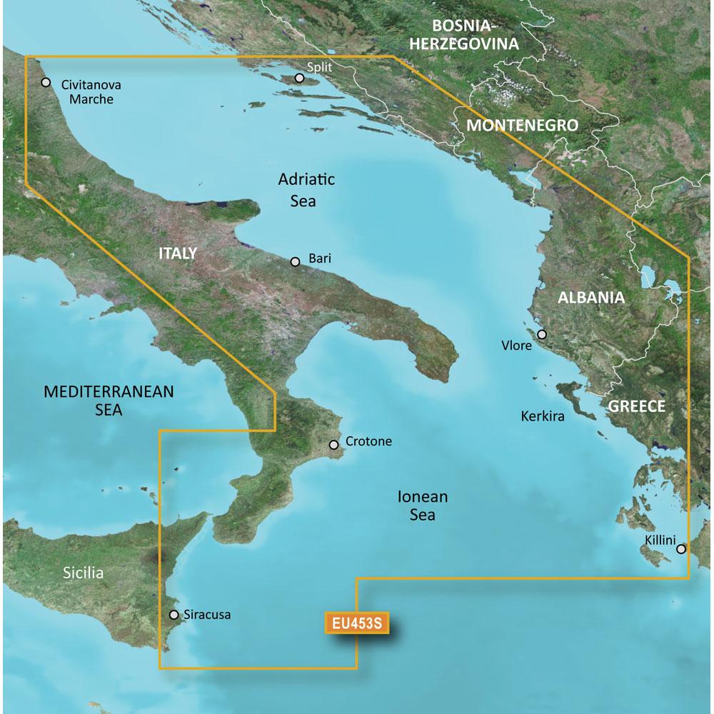 Garmin Qualifies for Free Shipping Garmin VEU453S Adriatic Sea South Coast SD Card #010-C0797-00