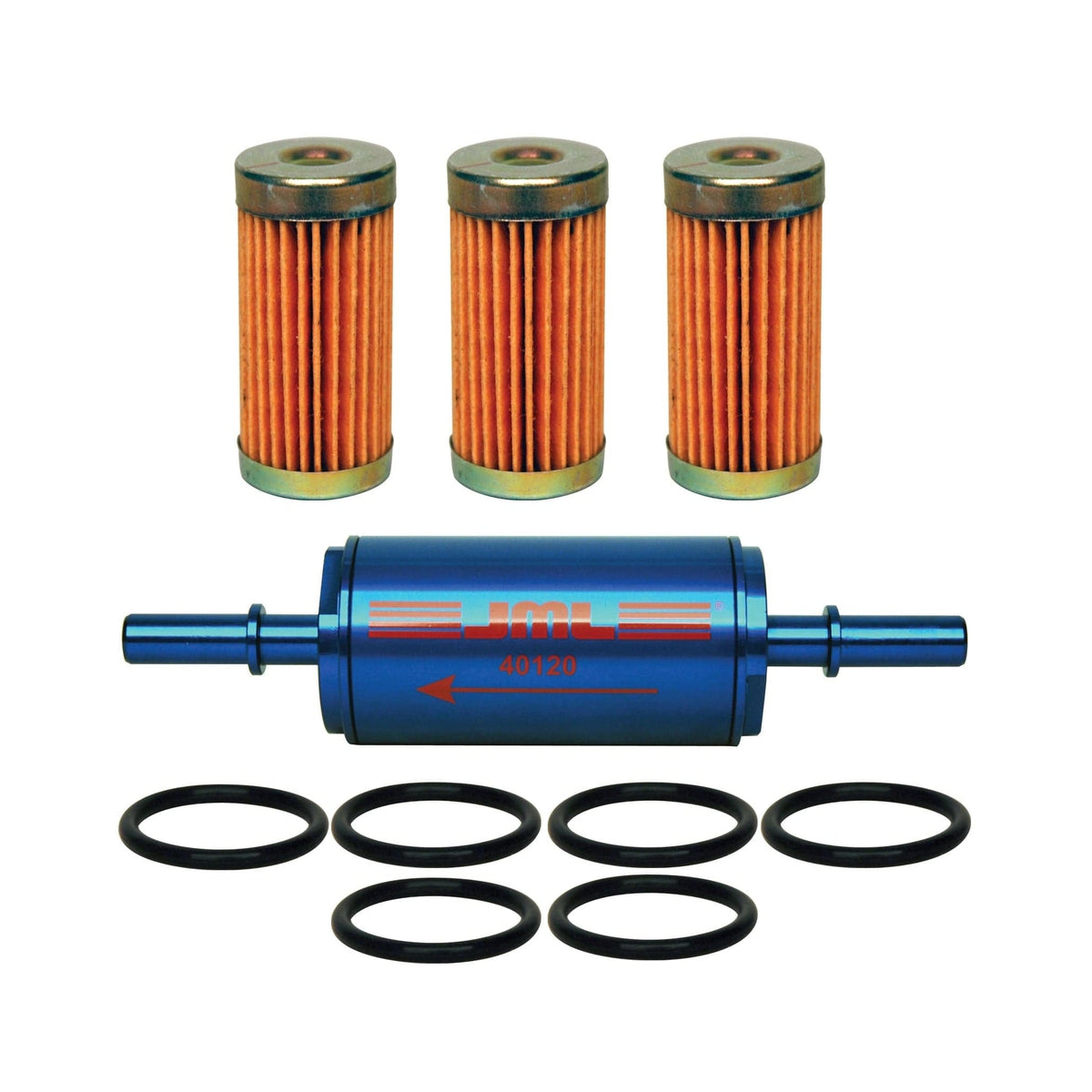 GLM Products Qualifies for Free Shipping GLM Hi-Flow Inline Fuel Filter With Aluminum Case 20 Micron #40125