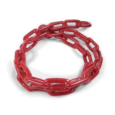 Greenfield Products Qualifies for Free Shipping Greenfield Products Red Vinyl Coated Chain 1/4" x 4' Red #2115-RED