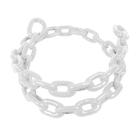 Greenfield Products Qualifies for Free Shipping Greenfield Products White Vinyl Coated Chain 5/16" x 5' #2116-WHT
