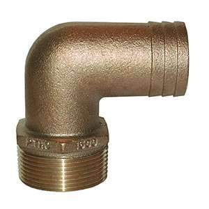 GROCO Qualifies for Free Shipping GROCO 1-1/4" NPT-90 x 1-1/4" ID Hose Barb Std Flow Elbow #PTHC-1250