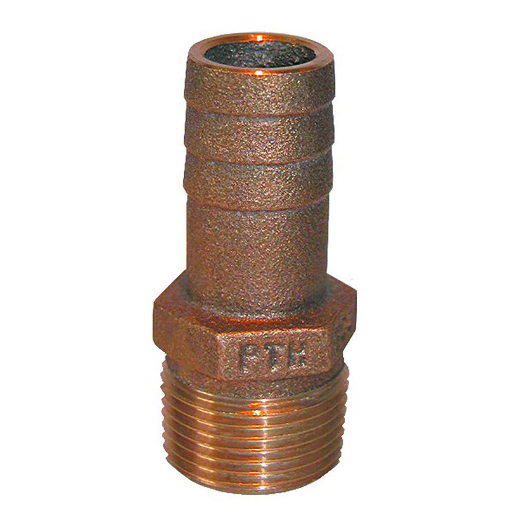 GROCO Qualifies for Free Shipping GROCO 1-1/4" NPT x 1-1/4" ID Hose Barb Straight Fitting #PTH-1250
