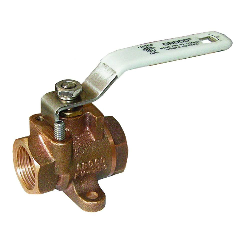 GROCO 1/2" NPT Bronze Fuel Valve #FV-500