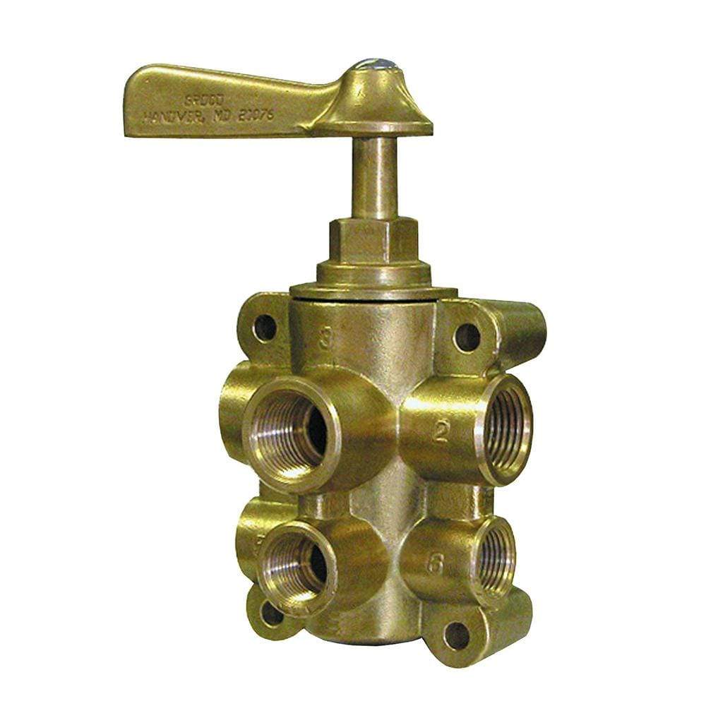 GROCO Qualifies for Free Shipping GROCO 6-Port Fuel Valve 1/2" Main 3/8" Return #FV-65038