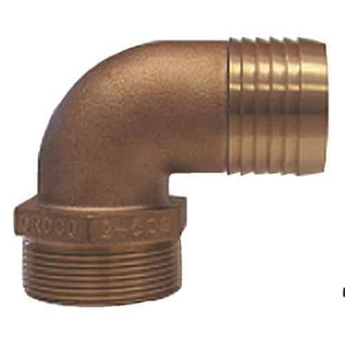 GROCO Qualifies for Free Shipping GROCO 90-Degree Fitting 1-1/4" BSPP 32mm Barb #PTHC-114PD32