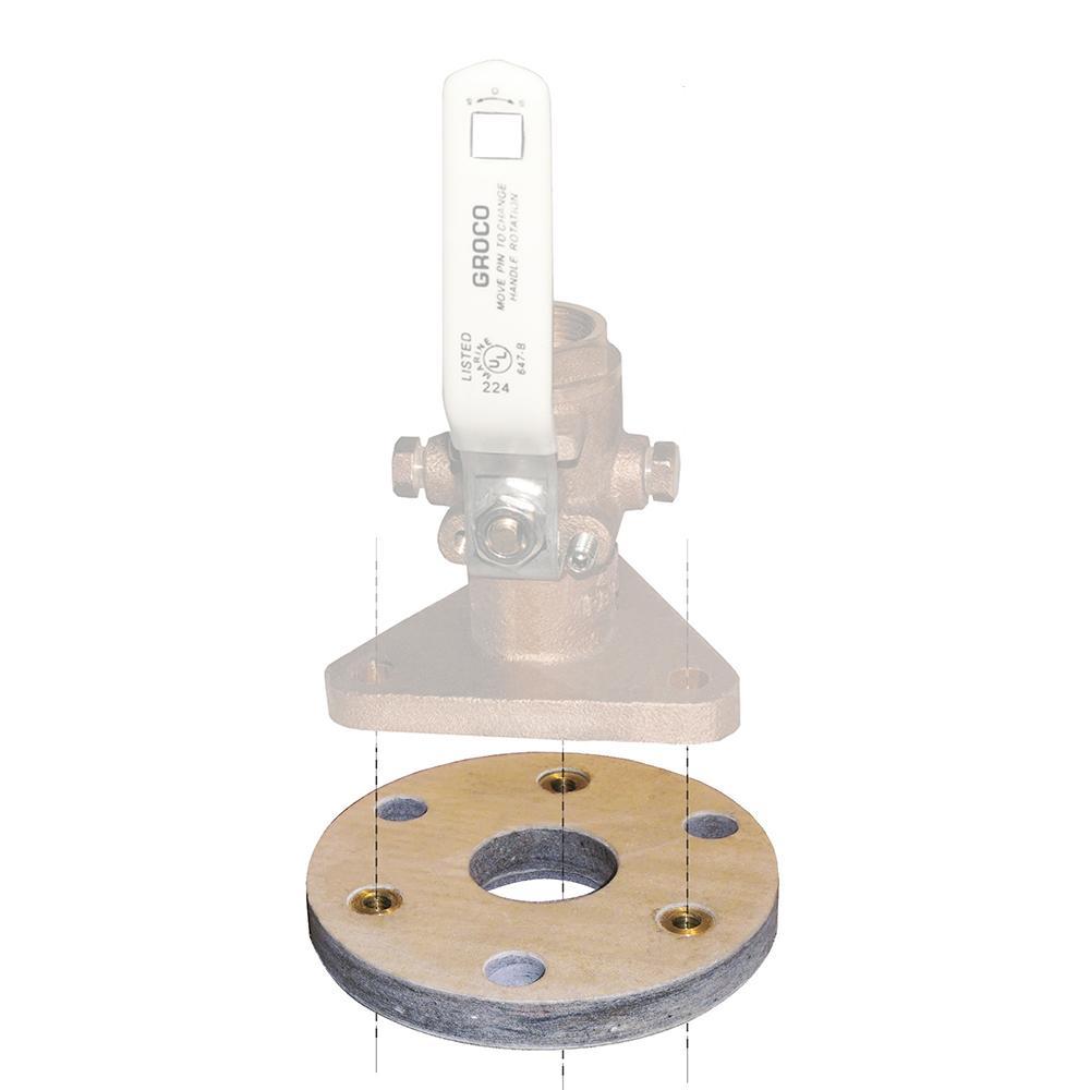 GROCO Qualifies for Free Shipping GROCO Backing Block Fits 3/4" & 1" Seacocks #BB-1