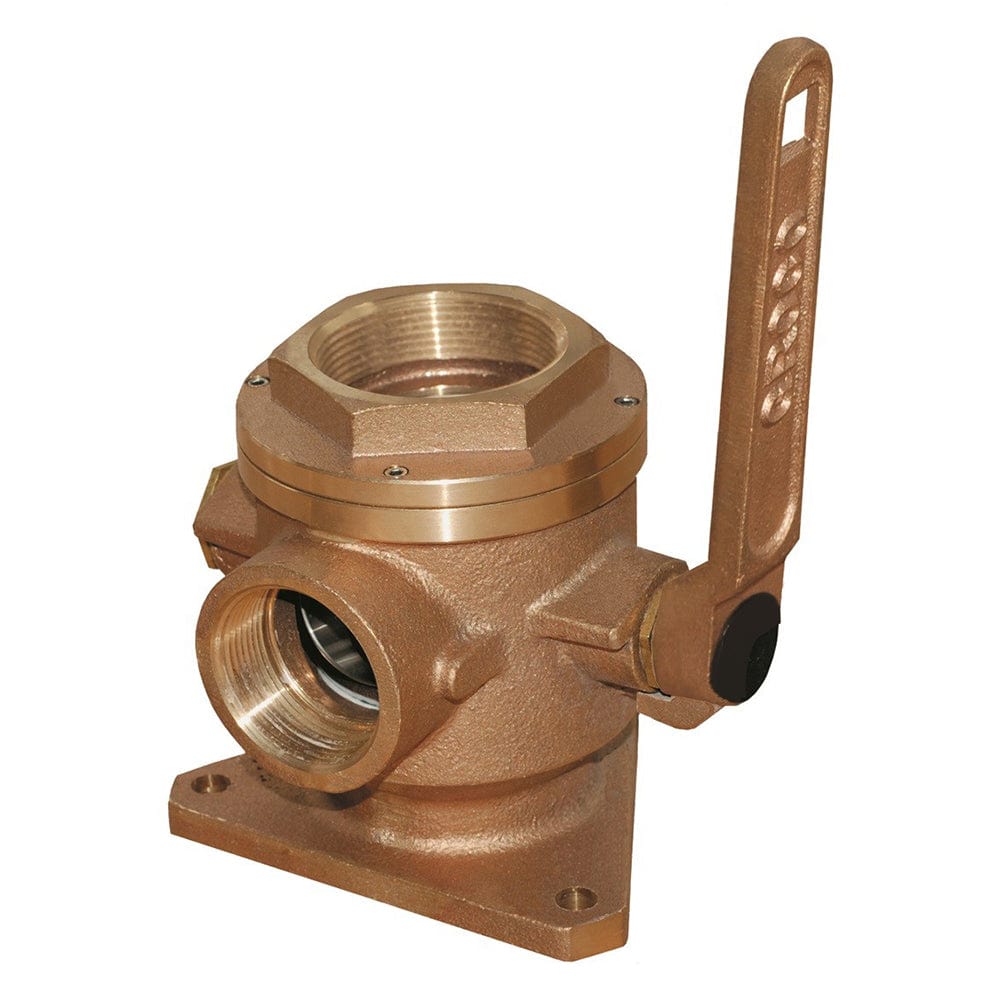 GROCO Qualifies for Free Shipping GROCO Bronze Flanged Seacock with 1/4" NPT Side Port #SBV-1500-P