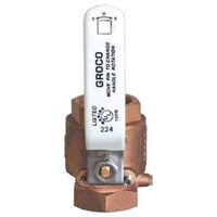 Groco Qualifies for Free Shipping GROCO Bronze In-Line Ball Valve 3/4