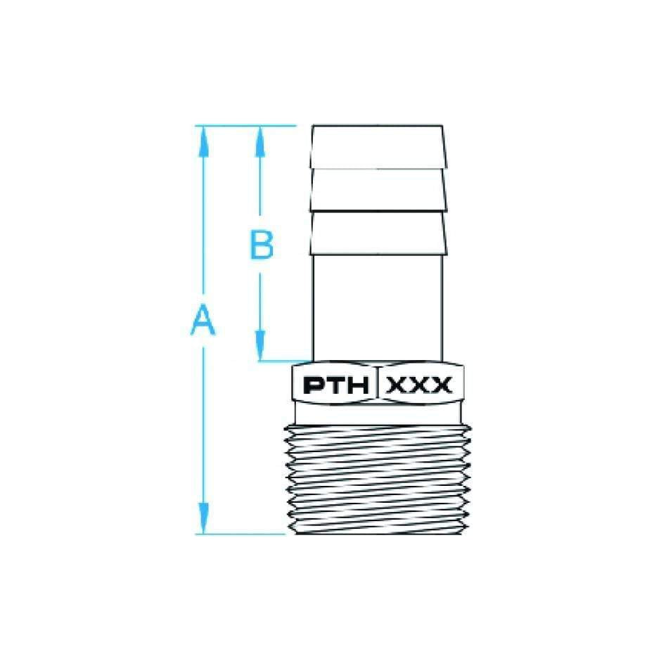 GROCO Qualifies for Free Shipping GROCO Bronze Pipe to Hose Fitting 4" NPT x 4" Barb #PTH-4000