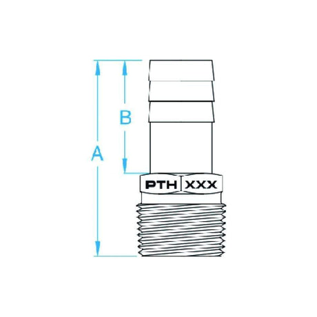 GROCO Qualifies for Free Shipping GROCO Bronze Pipe to Hose Fitting 4" NPT x 4" Barb #PTH-4000