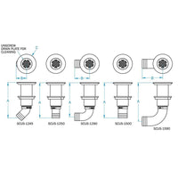 GROCO Deck Scupper 90-Degree 1-1/2