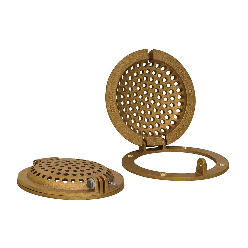 GROCO Round Hull Strainer with Access Door 4" Max Thru-Hull #RSC-4000