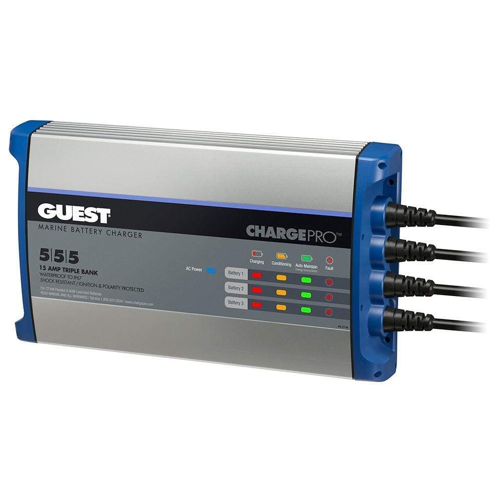 Guest-Marinco Qualifies for Free Shipping Guest On-Board Battery Charger 15a 12v 3-Bank 120v #2713A