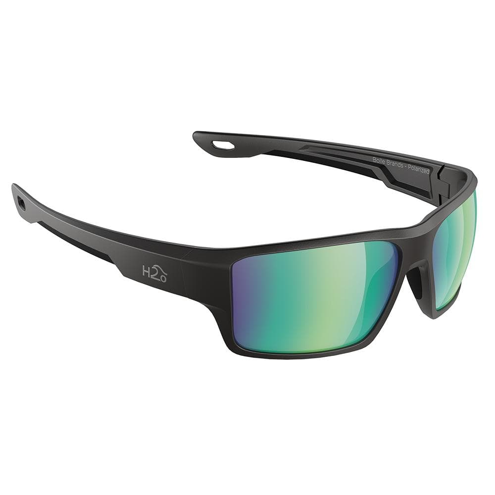 H2Optix Qualifies for Free Shipping H2Optix Ashore Sunglasses Matt Black Brown Green Flash #H2004