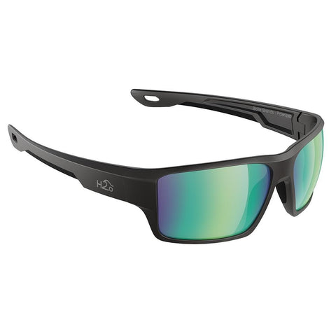 H2Optix Qualifies for Free Shipping H2Optix Ashore Sunglasses Matt Black Brown Green Flash #H2004