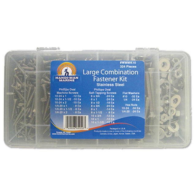 Handi-Man Marine Qualifies for Free Shipping Handi-Man Large Combination Fastener Kit 324-pc #WMMK10
