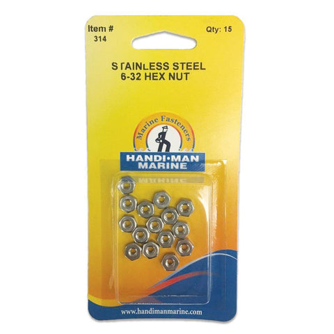 Handi-Man Marine Qualifies for Free Shipping Handi-Man Marine Hex Nut 6-32 #314
