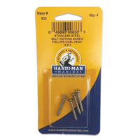 Handi-Man Marine Qualifies for Free Shipping Handi-Man Marine Oval Head Metal Screw Phillips 6 x 1