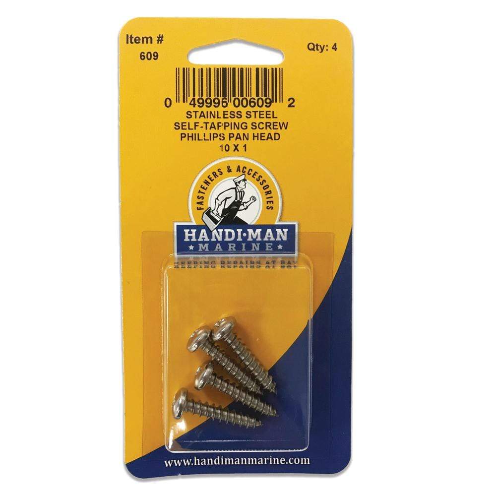 Handi-Man Marine Qualifies for Free Shipping Handi-Man Marine Pan Head Metal Screw Phillips 10 x 1" #609