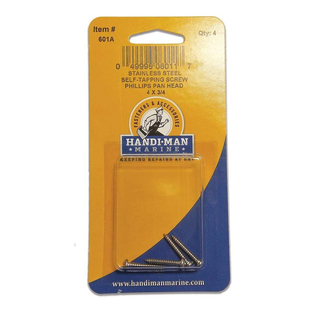 Handi-Man Marine Qualifies for Free Shipping Handi-Man Marine Pan Head Metal Screw Phillips 4 x 3/4" #601A
