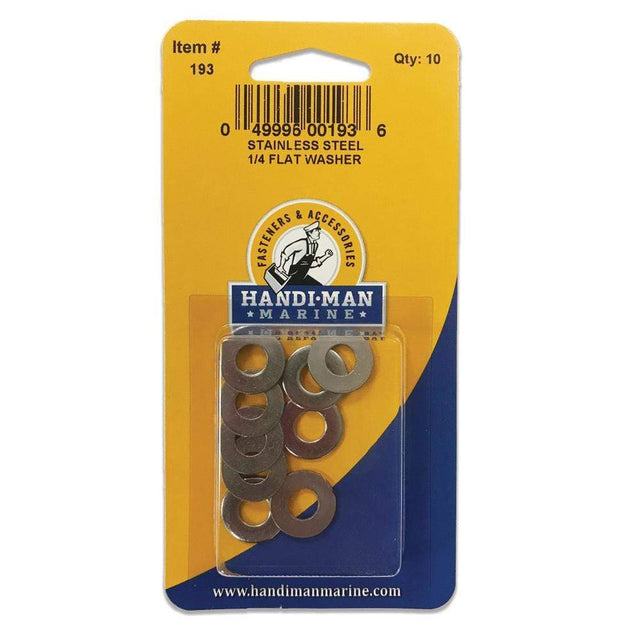 Handi-Man Marine Qualifies for Free Shipping Handi-Man Marine Stainless Flat Washer 1/4" #193