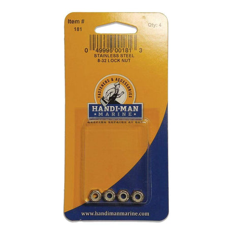 Handi-Man Marine Qualifies for Free Shipping Handi-Man Marine Stainless Lock Nuts 8-32 #181