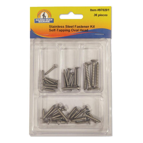 Handi-Man Marine Qualifies for Free Shipping Handi-Man Phillips Oval Head Self-Tapping Kit 48-pc #970201