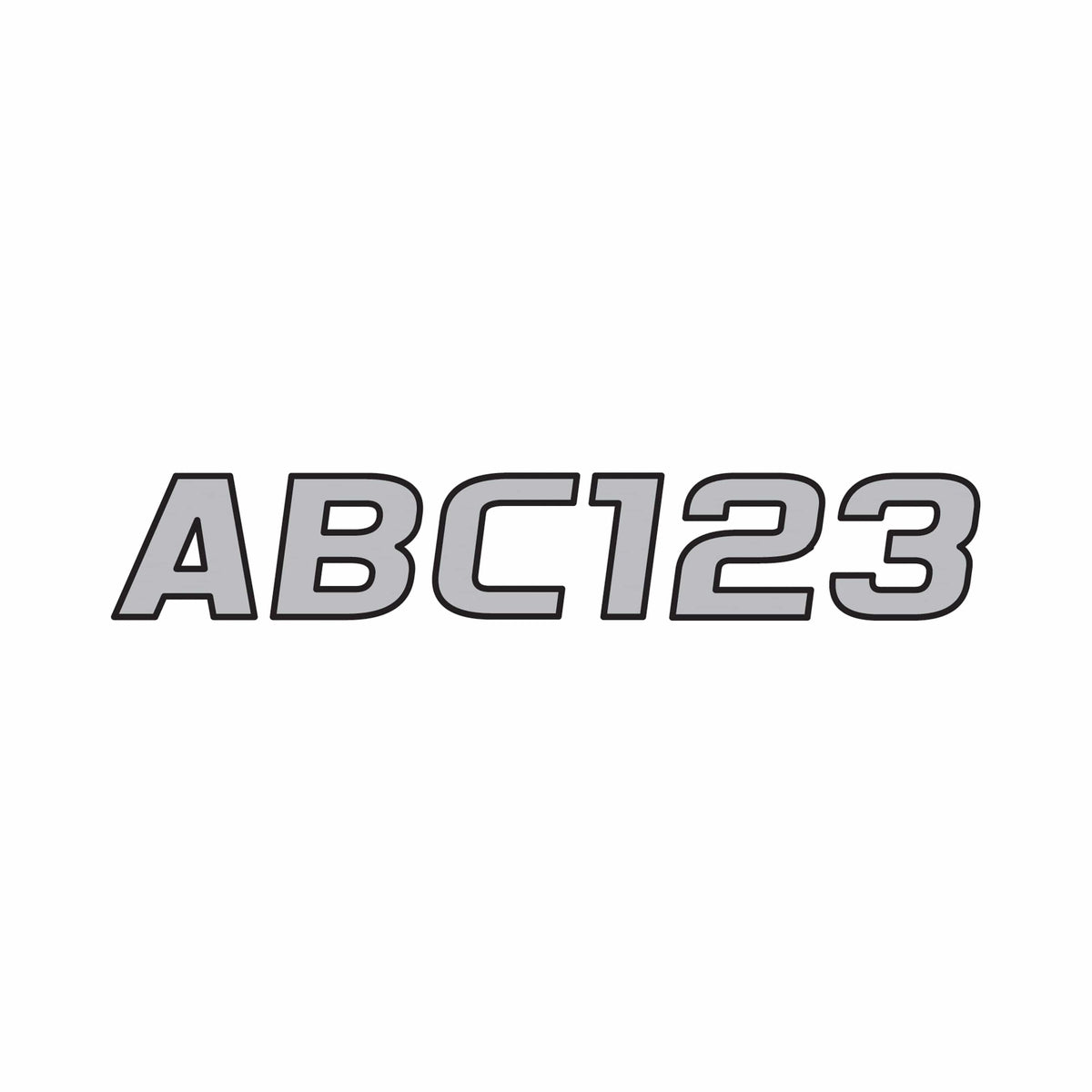 Hardline Products Qualifies for Free Shipping Hardline Products Letter Set Silver/Black #SIBLK700