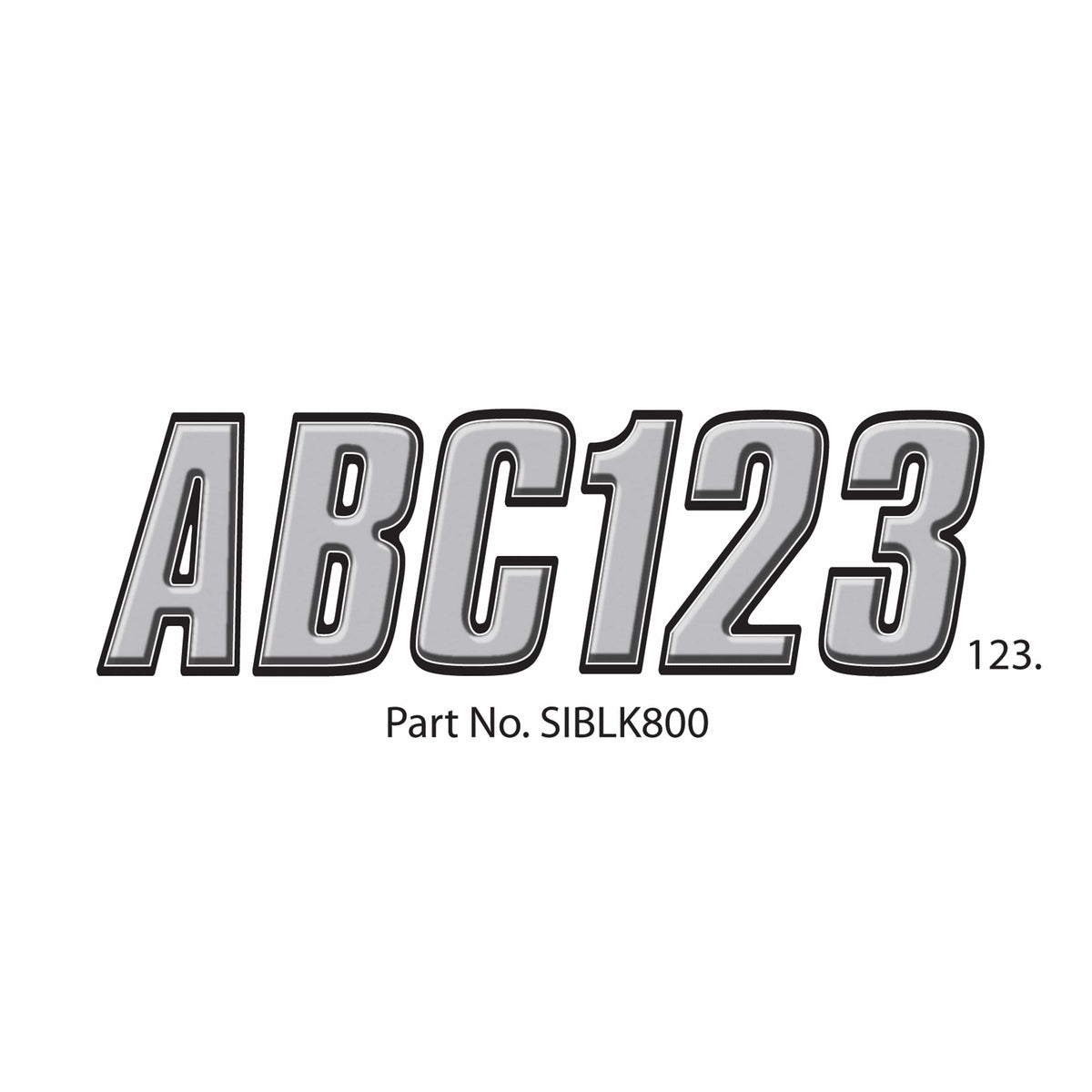 Hardline Products Qualifies for Free Shipping Hardline Products Letter Set Silver/Black #SIBLK800