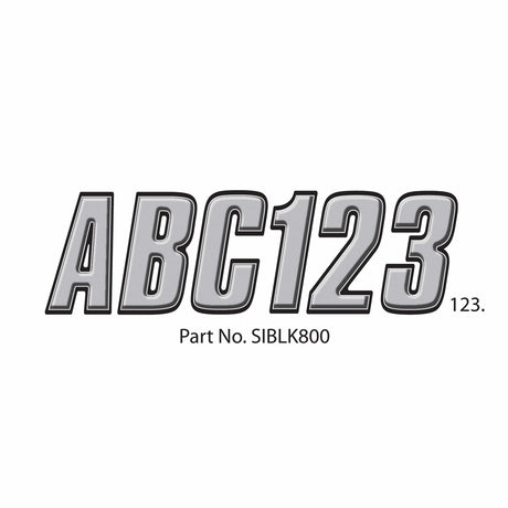 Hardline Products Qualifies for Free Shipping Hardline Products Letter Set Silver/Black #SIBLK800