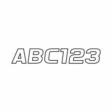 Hardline Products Qualifies for Free Shipping Hardline Products Letter Set White/Black #WHBLK700