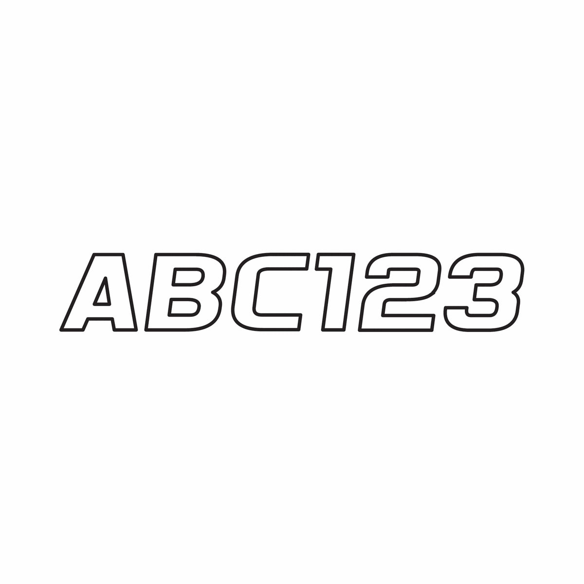 Hardline Products Qualifies for Free Shipping Hardline Products Letter Set White/Black #WHBLK700