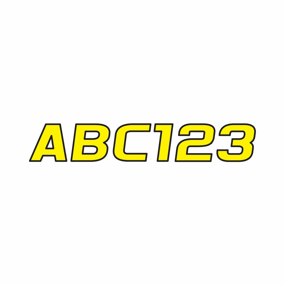 Hardline Products Qualifies for Free Shipping Hardline Products Letter Set Yellow/Black #YEBLK700