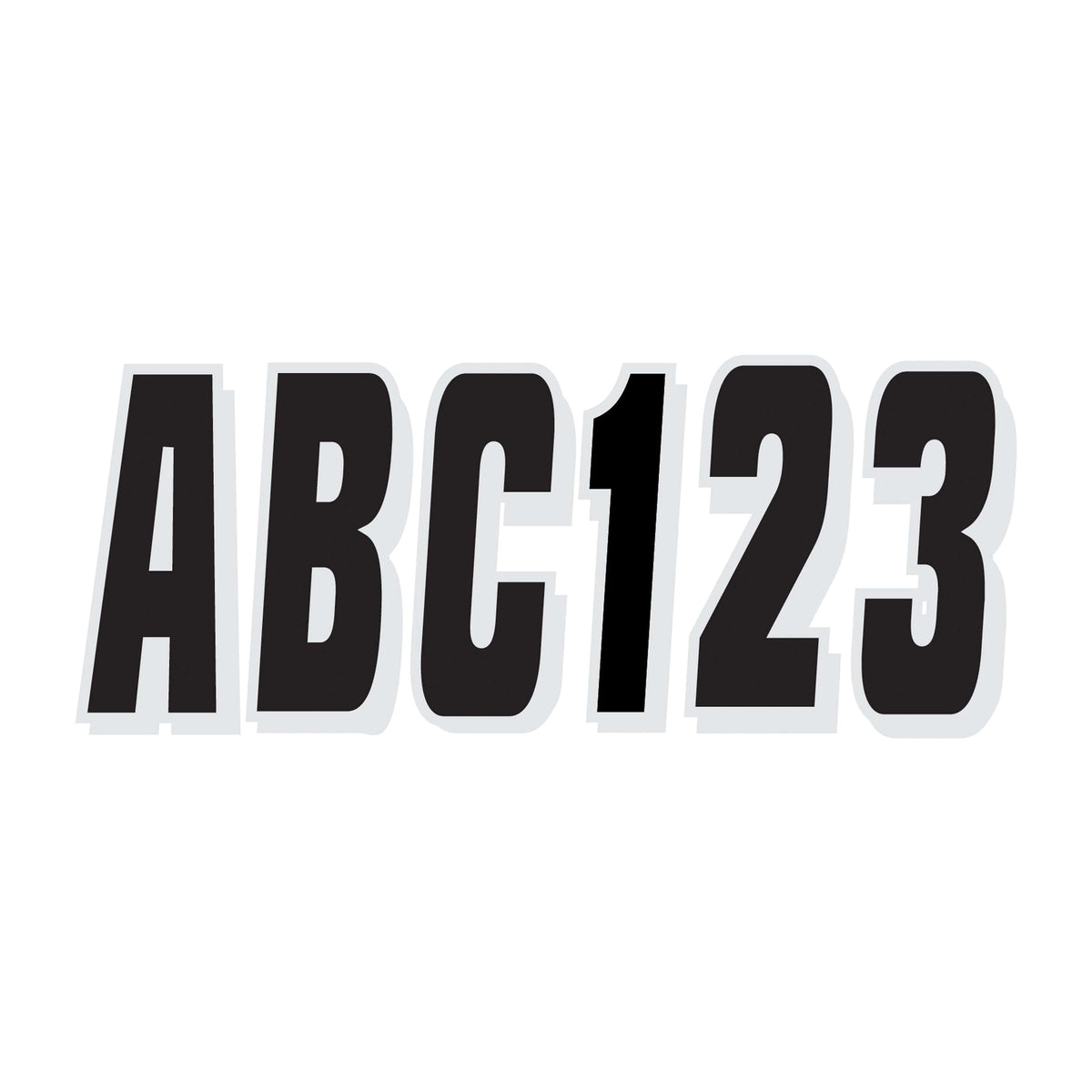 Hardline Products Qualifies for Free Shipping Hardline Products Number Letter Set Black/Silver #BLKSI320