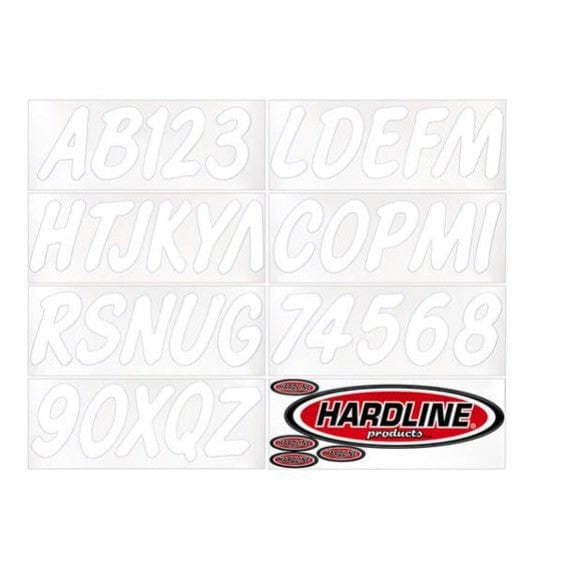 Hardline Products Qualifies for Free Shipping Hardline Registration Kit 3" White Letter #WHI400EC