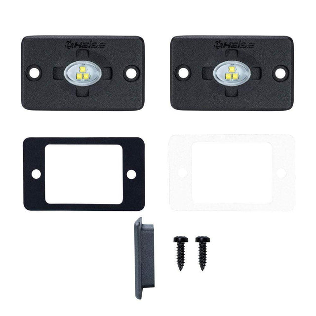 HEISE LED Lighting Systems Qualifies for Free Shipping Heise 1.5" x 3" White Flush-Mount Auxiliary Accent #HE-FMTL1